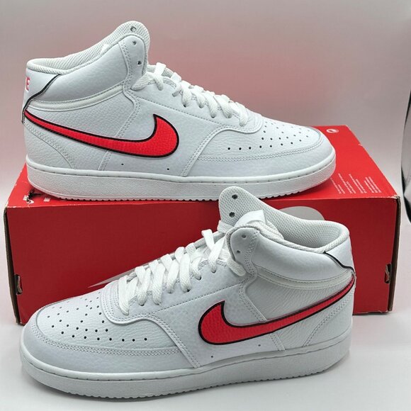 Women’s Nike Court Vision Mid 'White Flash Crimson Pink CD5436-102 Size 9